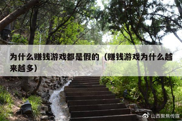 为什么赚钱游戏都是假的(赚钱游戏为什么越来越多)