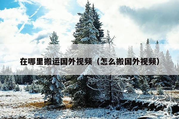 在哪里搬运国外视频(怎么搬国外视频)