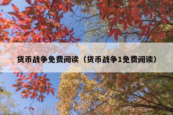 货币战争免费阅读(货币战争1免费阅读)