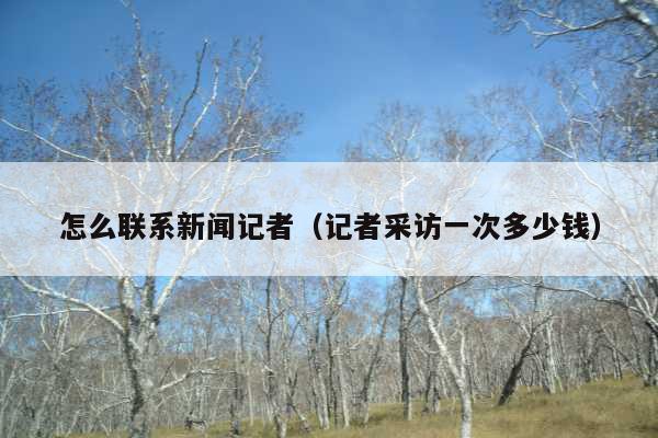 怎么联系新闻记者(记者采访一次多少钱)