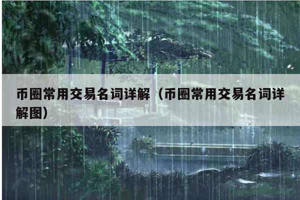 币圈常用交易名词详解(币圈常用交易名词详解图)