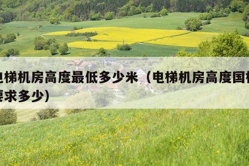 电梯机房高度最低多少米(电梯机房高度国标要求多少)