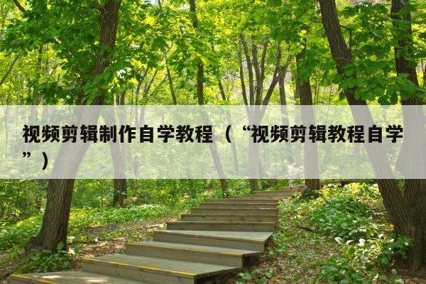 视频剪辑制作自学教程(“视频剪辑教程自学”)