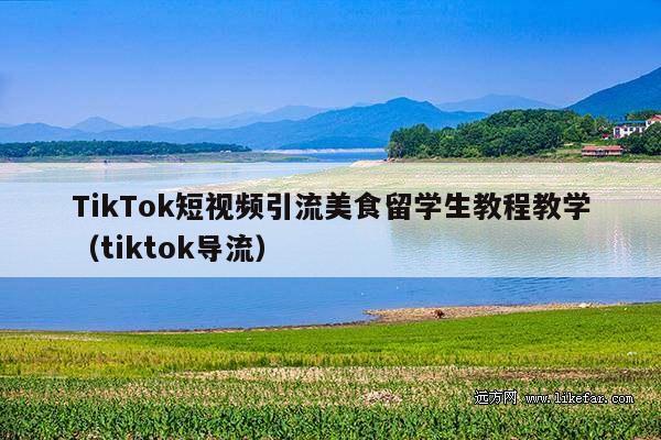 TikTok短视频引流美食留学生教程教学(tiktok导流)