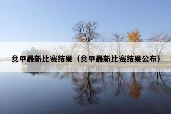 意甲最新比赛结果(意甲最新比赛结果公布)