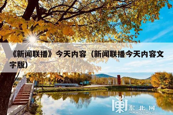 《新闻联播》今天内容(新闻联播今天内容文字版)